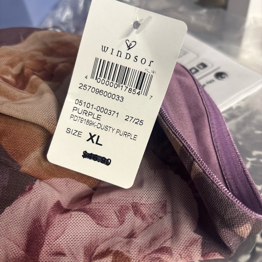 Windsor Strapless Dress with Floral Pattern in Purple and Pink - Picture 9 of 10